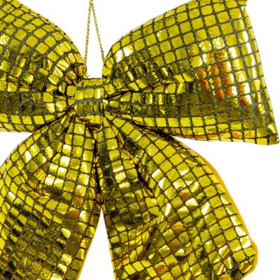 18. GOLD DECORATIVE BOW 30x34CM MICA