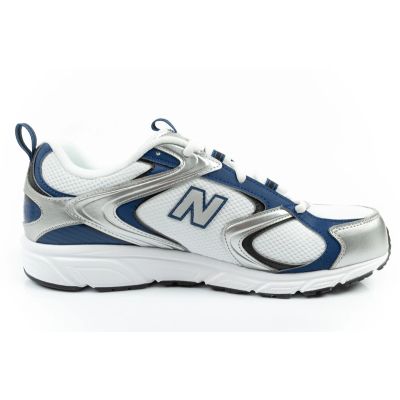 4. New Balance 408 men's sports shoes sneakers fashionable comfortable white silver