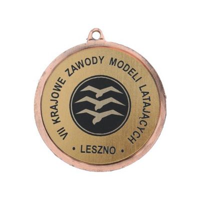 7. Metal medal with engraving on laminate