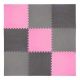 7. Multipack One Fitness MP10 puzzle mat pink and gray 9 pieces 10 mm