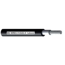 Photovoltaic cable // MG Wires // 1x4mm2, 0.6/1kV black H1Z2Z2-K-4mm2 BK, 100m pack