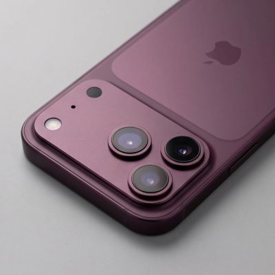 7. Tech-Protect Camalloy Fit+ Camera Island Cover for iPhone 18 Pro – Burgundy