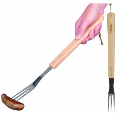 13. BBQ FORK 46CM WITH WOODEN HANDLE