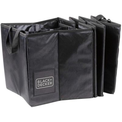 7. ORGANIZER STORAGE BOX 4 COMPARTMENTS FOLDABLE 110X30X30cm BLACK + DECKER