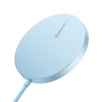 7. Baseus Simple Mini3 magnetic charger MagSafe Qi 15W blue