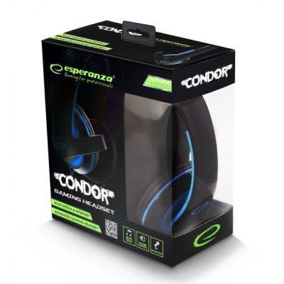 4. Esperanza Condor EGH300B headphones with microphone (black)