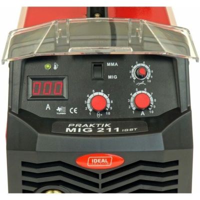 5. Semi-automatic MIG / MAG welding machine, min. welding current: 30A, max. welding current: 200A, rated power: 6.2kW, power supply: 230V, welding method: FLUX / MIG-MAG / MMA