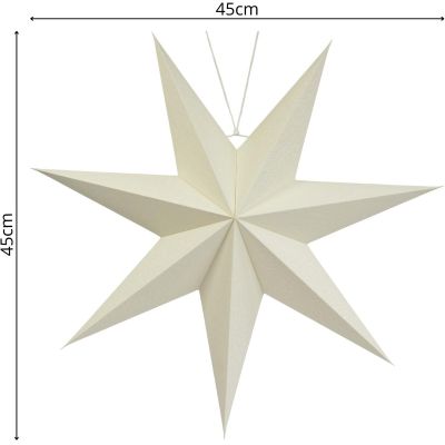 14. DECORATIVE HANGING PAPER STAR 45CM WHITE