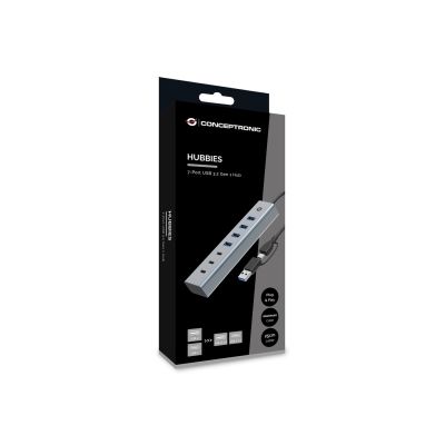 5. Conceptronic HUBBIES20G Hubs and Hubs USB 3.2 Gen 1 (3.1 Gen 1) Type-C 5000 Mbit/s Gray