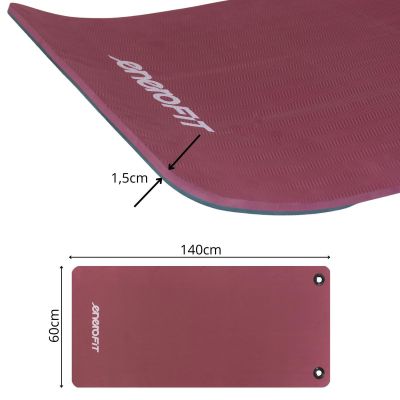 13. FITNESS CLUB MAT WITH HOLES 140x60x1.5CM ENERO FIT