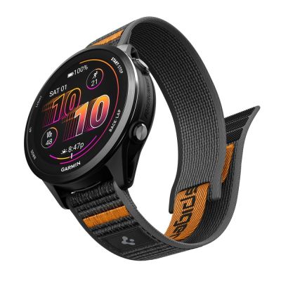 3. Spigen Athlex Airna Garmin Quick Release 22mm Strap - Black and Orange