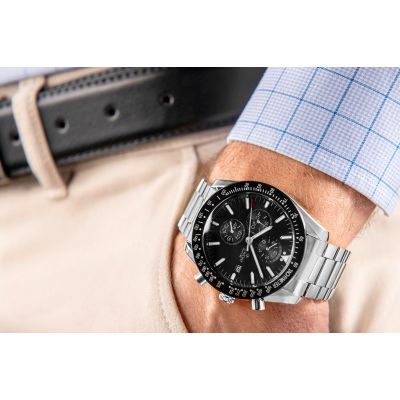 3. Men's Watch Giewont Chronograph Sapphire Silver Black GW8720-B2