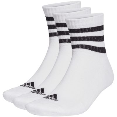 2. Adidas 3-Stripes Cushioned Sportswear Mid-Cut Socks 3P HT3456