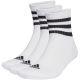 2. Adidas 3-Stripes Cushioned Sportswear Mid-Cut Socks 3P HT3456