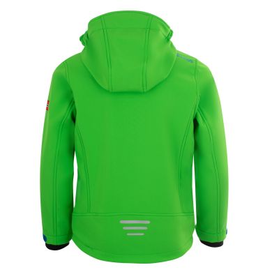 2. TrollKids Kids Trollfjord Jacket bright green/med blue windproof softshell jacket (161-304)