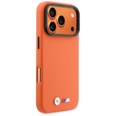 4. BMW M Metal Logo MagSafe Case for iPhone 17 Pro - Orange