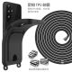 7. Samsung Galaxy A57 5G TPU Case with Card Holder and Crossbody Lanyard - Black