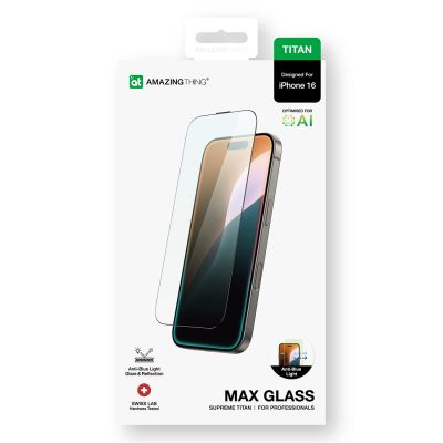 12. AmazingThing Titan Max Tempered Glass for iPhone 16