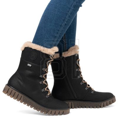 10. Rieker W Y3424-00 RKR745 fur ankle boots
