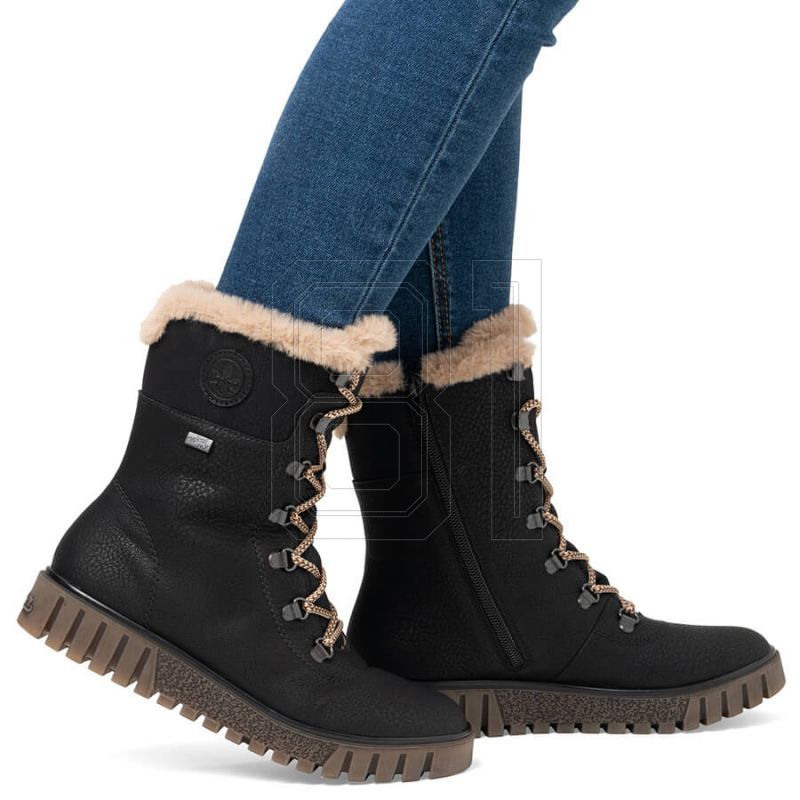 10. Rieker W Y3424-00 RKR745 fur ankle boots