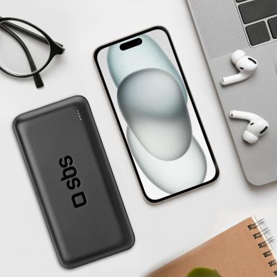 9. Powerbank SBS TTBB20000PD20K 20000 mAh 20W PD USB-C, USB-A, Micro-USB - black