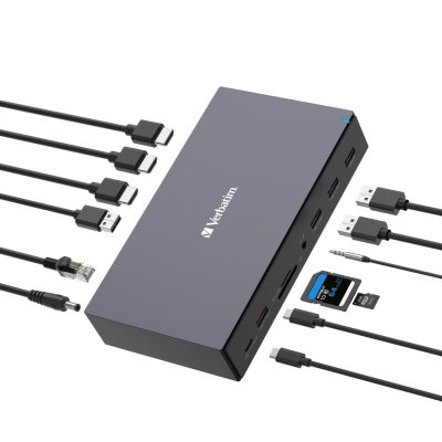 8. Verbatim CDS-17 Wired USB 3.2 Gen 1 (3.1 Gen 1) Type-C Black, Grey