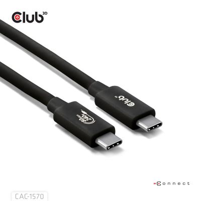 5. CLUB3D CAC-1570 USB Cable USB4 Gen 2x2 1.2m USB C 80 Gbit/s 240W Black