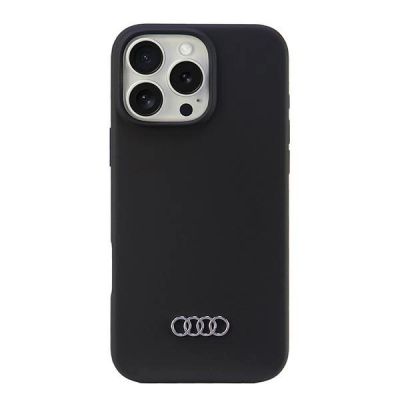 Audi Silicone Case iPhone 16 Pro Max 6.9" black/black hardcase AU-LSRIP16PM-Q3/D1-BK