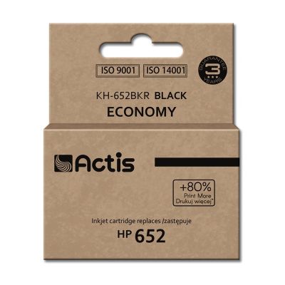 Actis KH-652BKR Ink Cartridge (replaces HP 652 F6V25AE; Standard; 15 ml; 650 pages, black)