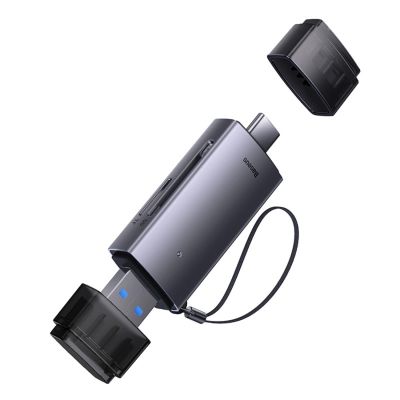 3. Baseus Lite Series USB-A/USB-C 3.0 SD/TF Card Reader - Gray