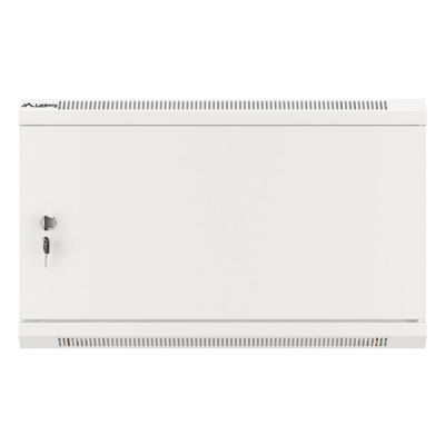15. LANBERG WALL-HUNG RACK CABINET 19" 6U 600X600 METAL DOOR GRAY (FLAT PACK) WF01-6606-00S