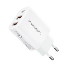 Wozinsky CWCUCW 30W USB-C / 2 x USB-A Wall Charger - White