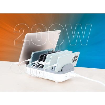 8. Manhattan 102766 Mobile Charger Mobile Phone, Smartphone, Tablet White, Gray AC Fast Charging Internal