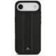 3. Mercedes Leather Laurel Leaves Stripes MagSafe Case for iPhone 17 Air - Black