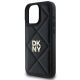 6. DKNY Quilted Stack Logo iPhone 16 Pro Case - Black
