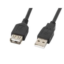 Lanberg CA-USBE-10CC-0007-BK cable (USB 2.0 M - USB 2.0 F; 0.7m; black)