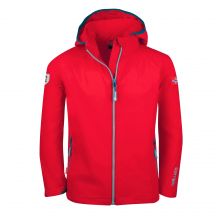 Trollkids Kids Kvalvika Jacket red hooded softshell jacket for girls/boys (328-414)