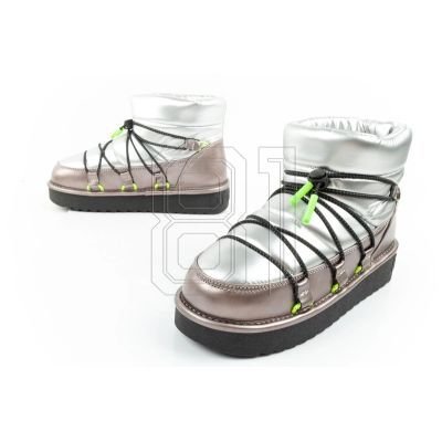 17. D.Franklin women's snow boots winter fashionable insulated ankle boots silver
