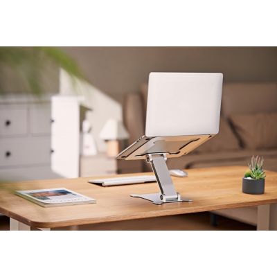 18. GEMBIRD FOLDABLE NOTEBOOK STAND 15.6" SILVER
