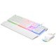 5. RAMPAGE FORTUNA Gaming Set with Keyboard, Mouse Pad and 12800 DPI Mouse, WHT