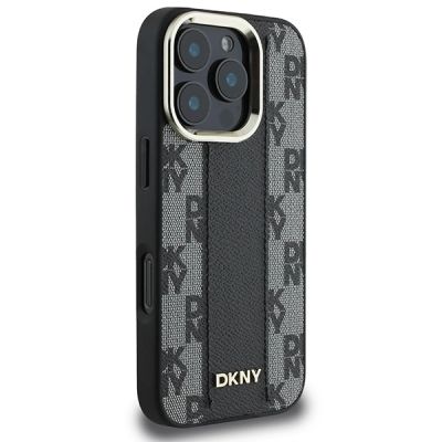 4. DKNY Checkered Pattern Magsafe iPhone 16 Pro Case - Black