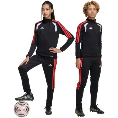 7. adidas Tiro 26 League kids' pants black and red JY9677