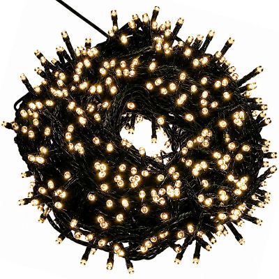 2. SOLAR STRING LIGHTS 480 LED 13 FUNCTIONS USB WARM WHITE