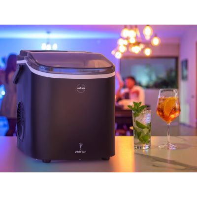 8. ELDOM ICE MAKER KS230 ICELIA 165W, BLACK, 12 KG ICE/24H; 9 ICE CUBES AT A TIME EVERY 6 – 12 MIN