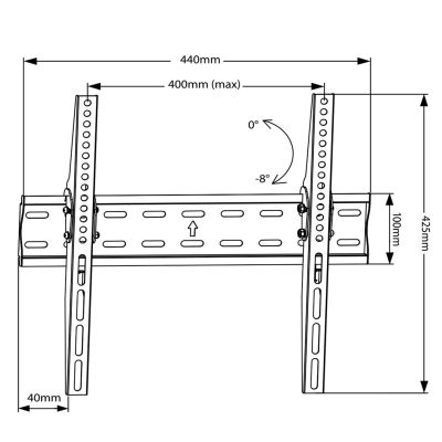 6. Maclean MC-862 TV wall mount (wall-mounted; 26" - 55"; max. 40kg)