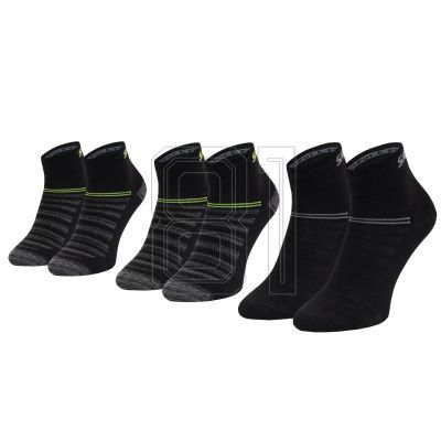Skechers 3PPK Wm Mesh Ventilation Quarter Socks SK42017-9997 Black 35-38