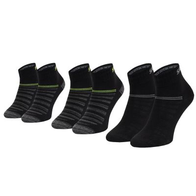 Skechers 3PPK Wm Mesh Ventilation Quarter Socks SK42017-9997 Black 35-38