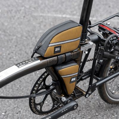 4. Rockbros Triangle Bike Frame Bag 0.3l - Brown