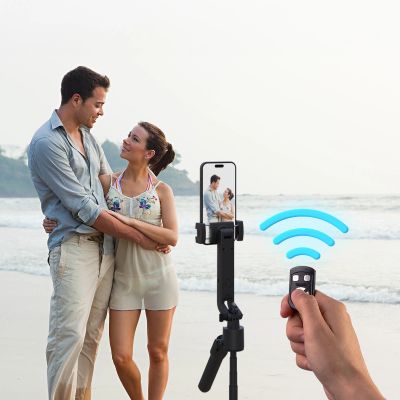 15. Wozinsky WST-360YS Selfie Stick with Tripod Function with 360° AI Auto Face Tracking Gesture Control - Black