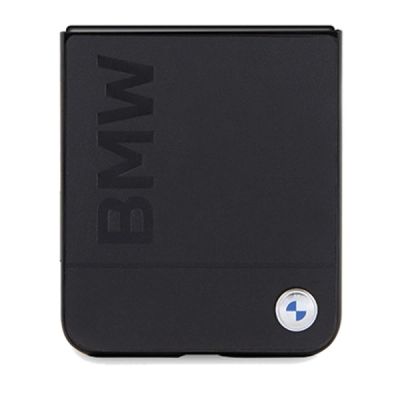 5. BMW Leather Hot Stamp case for Samsung Galaxy Z Flip 5 - black